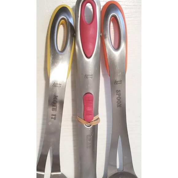 Jamie Oliver Kitchen Stainless Cooking Utensils Spatula Spoon Tongs - Picture 2 of 3